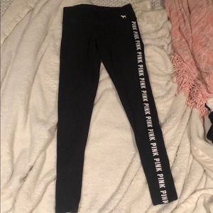 Black pink leggings